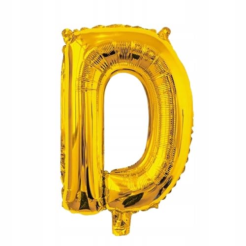 Buchstabe Ballon D gold folienfarben 40cm Name Schriftzug Buchstabe Hochzeit Geburtstag Event von Brokatove