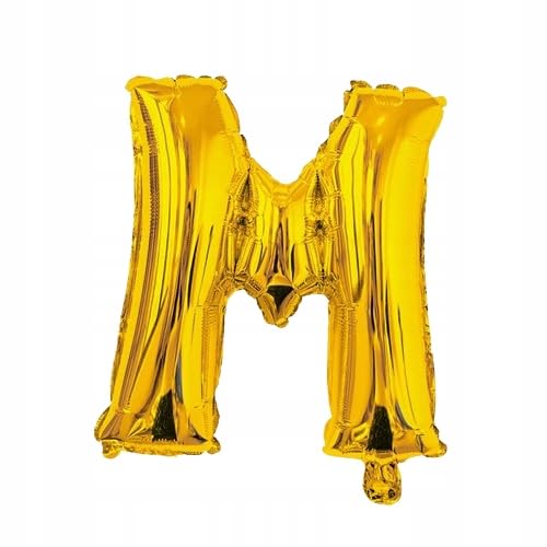 Buchstabe Ballon M gold foliert 40cm Name Schriftzug Buchstabe Hochzeit Geburtstag Event von Brokatove