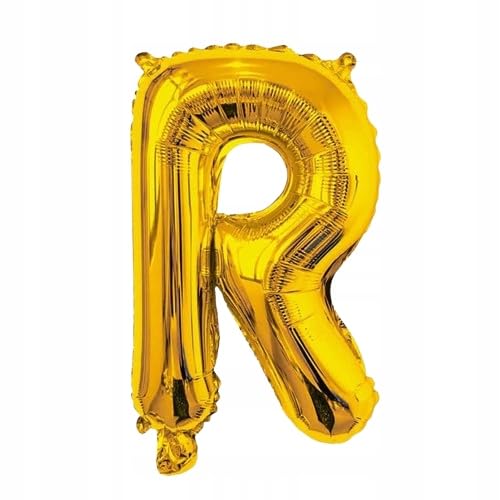 Buchstabe Ballon R gold foliert 40cm Name Schriftzug Buchstabe Hochzeit Geburtstag Event von Brokatove