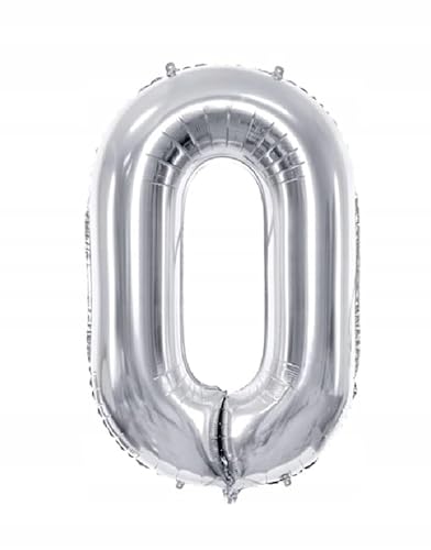 DIFER BALON 0 ZERO SILBER FOLIE IN DIFER 100CM GEBURTSTUNDHEIT von Brokatove