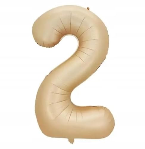DIFER BALON 2 ZWEI BEGE FOLIE IN DIFER 100CM GEBURTSTAGE von Brokatove