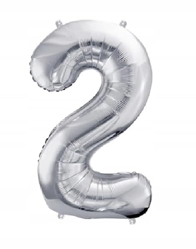 DIFER BALON 2 ZWEI SILBER FOLIE IN DIFER GROSSE 100CM GEBURT von Brokatove