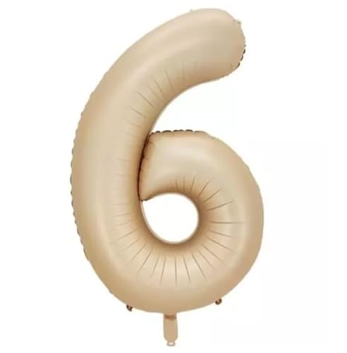 DIFRA 6 BALON SECHS BEIGE FOLIE IN STIRM 100CM GEBURT IMPREZA von Brokatove