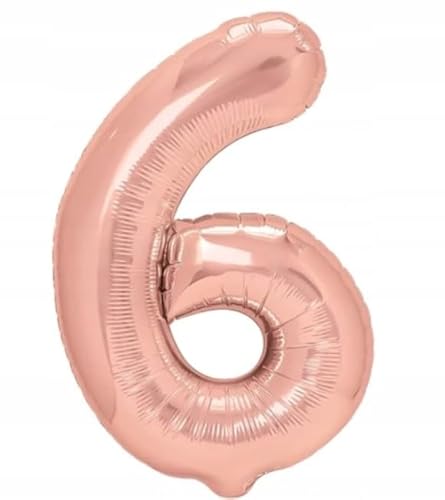 DURCHFLASCHENBALL ZIRR SECHS "6" ROSA GOLD BALON SECHS 100CM von Brokatove