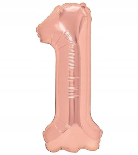 DURCHFOLLBALON ZIRR EINEN "1" ROSA GOLD BALON EINZIGNET 100CM von Brokatove