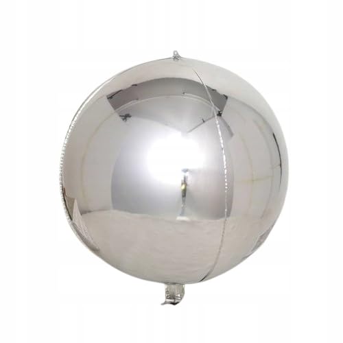 EIN STÜCK Ballon Silber 4D Silber geformt 55cm EXCLUSIVE Kugel Ballon von Brokatove
