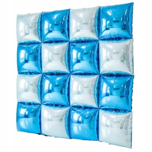 Hintergrund WESELE Silber Blau Wand Ballons Folie 34x34 Mega von Brokatove