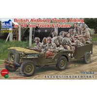 British Airborne Troops Riding In 1/4Ton Truck & Trailer von Bronco Models