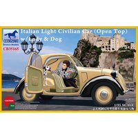 Italian Light Civilian Car(Open Top) w/Lady & Dog von Bronco Models