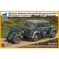 Mittlerer Einheits PersonenKraftwagen (m.E.PKW)Kfz12(Early Version)&2.8cmSPz von Bronco Models