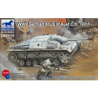 WWII German StuG III Ausf C/D with 75mm StuK 37/L24&75mm StuK40/L48(2in1) von Bronco Models