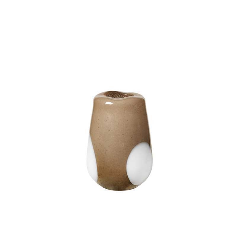 Broste Copenhagen - Broste Copenhagen Vase 'Ada Dot' Simply Taupe Warm Grey von Broste copenhagen