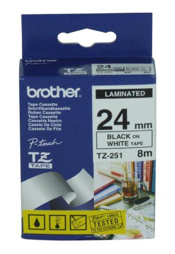 Brother P-Touch Tape Black On White 24 mm x 8 m, TZ-251 von Brother
