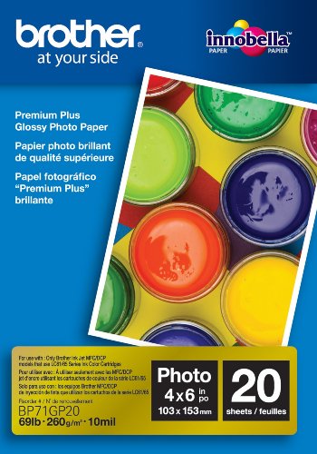 Brother BP71GP20 Fotopapier A6 20BL 190g/qm für MFC-6490CW DCP-375CW 6890CDW Brother BP71GP20 Fotopapier A6 20BL 190g/qm für MFC-6490CW DCP-375CW 6890CDW von Brother