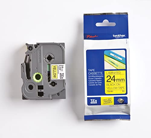 Brother Band für Etikettiermaschine 24 mm – Bänder-Etiketten (schwarz auf gelb, TZe, grau, Thermotransfer, Brother, pt-1400, pt-1500, pt-1500pc, pt-1600, pt-1900, pt-1910, pt-1950, pt-2110, pt-2200 Brother Band für Etikettiermaschine 24 mm – Bänder-Etiketten (schwarz auf gelb, TZe, grau, Thermotransfer, Brother, pt-1400, pt-1500, pt-1500pc, pt-1600, pt-1900, pt-1910, pt-1950, pt-2110, pt-2200 von Brother
