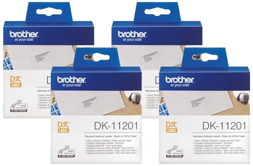 Brother Best Price Square Standard Address Label DK11201 by Brother (Packung mit 4) von Brother