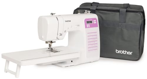 Brother CX70PES (neues Modell) Elektronische Nähmaschine mit 70 Nähstichen - Tisch und Tasche inklusive, Weiß von Brother
