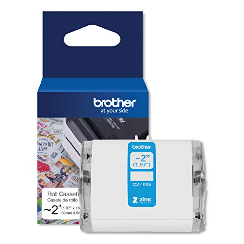 Brother CZ-1005 Farbetikettenrolle, 50 mm breit, 5 m lang für Etikettendrucker VC-500W von Brother