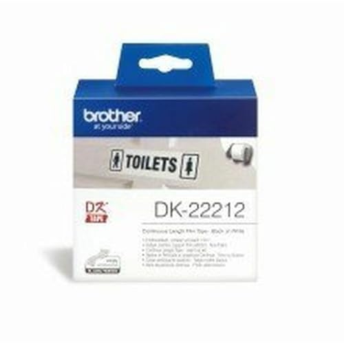 Brother DK22212 DK-22212 Endlos-Etiketten Film, 62 mm x 15,24 m Schwarz,weiß Brother DK22212 DK-22212 Endlos-Etiketten Film, 62 mm x 15,24 m Schwarz,weiß von Brother