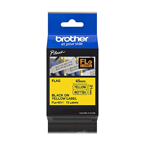 Original Brother FLe-2511 FLe-6511 Schriftbandkassette, schwarz/gelb, FLE6511, schwarz auf gelb Original Brother FLe-2511 FLe-6511 Schriftbandkassette, schwarz/gelb, FLE6511, schwarz auf gelb von Brother