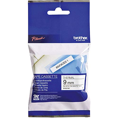 Brother M-K221, nicht laminiert Schriftband 9mm weiß/schwarz P-touch 55/65/75/85/110/BB4 von Brother