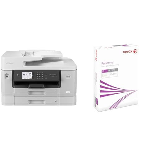 Brother MFC-J6940DW DIN A3 4-in-1 Farbtintenstrahl-Multifunktionsgerät & Xerox 003R90569 Performer Kopier-/Drucker-/Universalpapier, DIN A3, 80 g/m², 1 Pack a 500 Blatt, weiß Brother MFC-J6940DW DIN A3 4-in-1 Farbtintenstrahl-Multifunktionsgerät & Xerox 003R90569 Performer Kopier-/Drucker-/Universalpapier, DIN A3, 80 g/m², 1 Pack a 500 Blatt, weiß von Brother