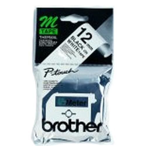 Best Price Square Tape, 12MM, 8M, White/Black Ink MK231BZ by Brother von Best Price Square