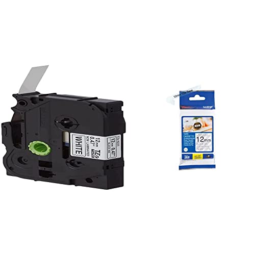 Brother Original P-touch Schriftband TZE-N231 12 mm, schwarz auf weiß, nicht laminiert & Original P-touch Schriftband TZe-131S 12 mm, schwarz auf transparent 4 m Brother Original P-touch Schriftband TZE-N231 12 mm, schwarz auf weiß, nicht laminiert & Original P-touch Schriftband TZe-131S 12 mm, schwarz auf transparent 4 m von Brother