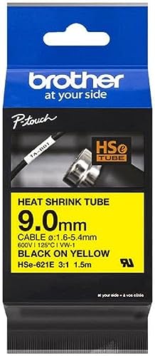 Brother Original Pro Tape HSe-621E Schrumpfschlauch – schwarz auf gelb Brother Original Pro Tape HSe-621E Schrumpfschlauch – schwarz auf gelb von Brother