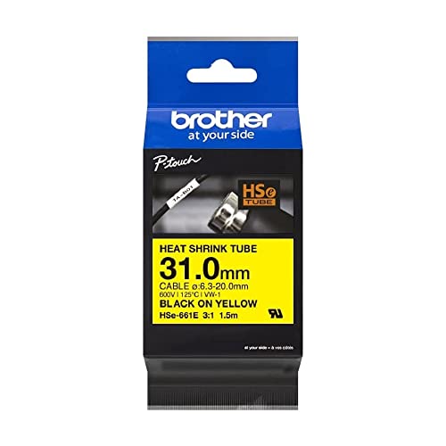Brother Original Pro Tape HSe-661E Schrumpfschlauch – schwarz auf gelb Brother Original Pro Tape HSe-661E Schrumpfschlauch – schwarz auf gelb von Brother