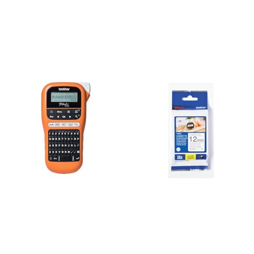 Brother PT-E110VP Industrielles Beschriftungsgerät inklusive Netzadapter und Transportkoffer & Original P-touch Schriftband TZe-231S 12 mm, schwarz auf weiß, laminiert Brother PT-E110VP Industrielles Beschriftungsgerät inklusive Netzadapter und Transportkoffer & Original P-touch Schriftband TZe-231S 12 mm, schwarz auf weiß, laminiert von Brother