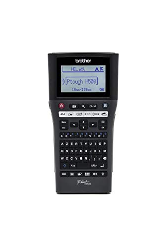 Brother PT-H500, tragbarer und anschließbarer Etikettierer, AZERTY-Tastatur, verwendet TZE-Bänder von 3,5 bis 24 mm Breite, druckt bis zu 7 Textlinien, kompatibel mit PC/Mac, Druckgeschwindigkeit: 30 Brother PT-H500, tragbarer und anschließbarer Etikettierer, AZERTY-Tastatur, verwendet TZE-Bänder von 3,5 bis 24 mm Breite, druckt bis zu 7 Textlinien, kompatibel mit PC/Mac, Druckgeschwindigkeit: 30 von Brother