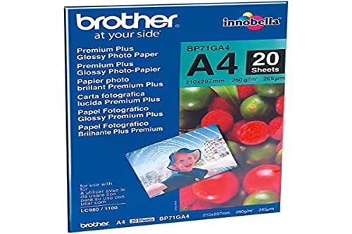 Brother Pack 20 Blatt Fotopapier A4 260 g BP71GA4 von Brother