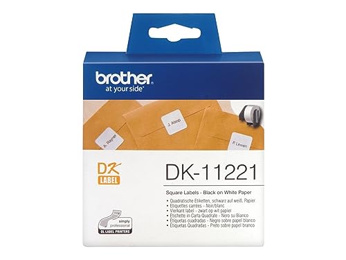 Brother Quadratische Etiketten (1000 St./Rolle) weiß 23 x 23 mm von Brother