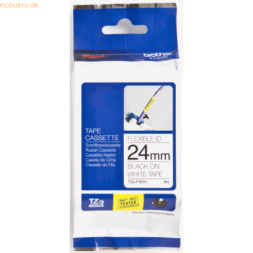 Brother Schriftband TZe-FX251 24mm schwarz/weiß Brother Schriftband TZe-FX251 24mm schwarz/weiß von Brother