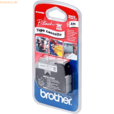 Brother Schriftbandkassette 12mm MK231SBZ schwarz/weiß von Brother