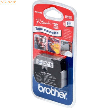 Brother Schriftbandkassette 12mm MK233BZ blau/weiß von Brother