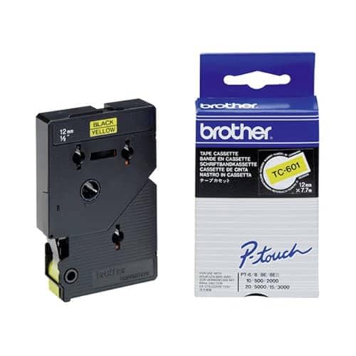 Brother Schriftbandkassette 12mm TC-601 gelb/schwarz Brother Schriftbandkassette 12mm TC-601 gelb/schwarz von Brother