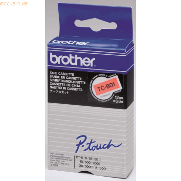 Brother Schriftbandkassette 12mm TC-B01 signal orange/schwarz von Brother
