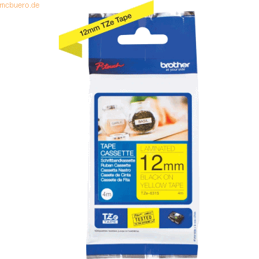 Brother Schriftbandkassette Brother TZE631S schwarz/gelb Brother Schriftbandkassette Brother TZE631S schwarz/gelb von Brother