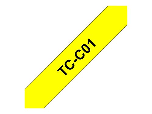Brother TCC01 Schriftbandkassetten 12mm signal gelb/schwarz von Brother
