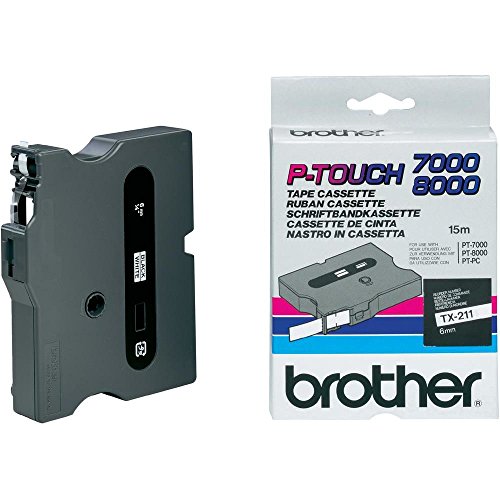 Brother TX211 TX-Tape TX-211 Schriftbandkassette, Bandbreite: 6 mm von Brother