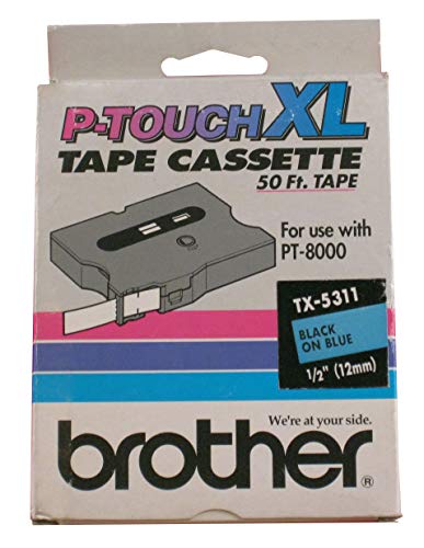 Brother TX531 Schriftbandkassette blau auf schwarz 12mm x 15m laminiert für P-touch series von Brother