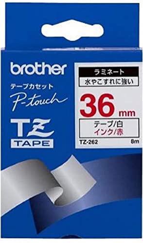 Brother TZ262 Schriftbandkassette 36mm x 8m rot auf weiß laminiert für P- touch 550 3600 series Brother TZ262 Schriftbandkassette 36mm x 8m rot auf weiß laminiert für P- touch 550 3600 series von Brother