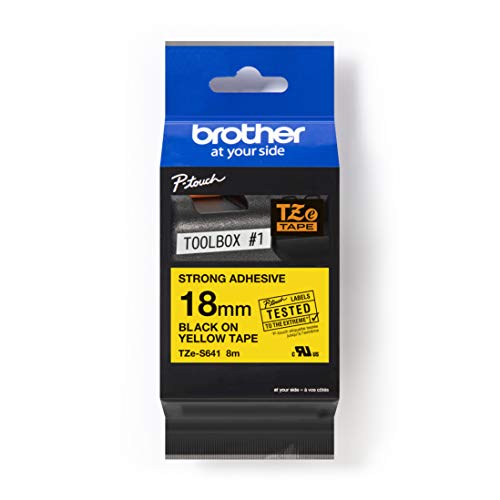 BROTHER Schriftbandkassette Brother 18mm gelb/schwarz TZe-S641 von Brother