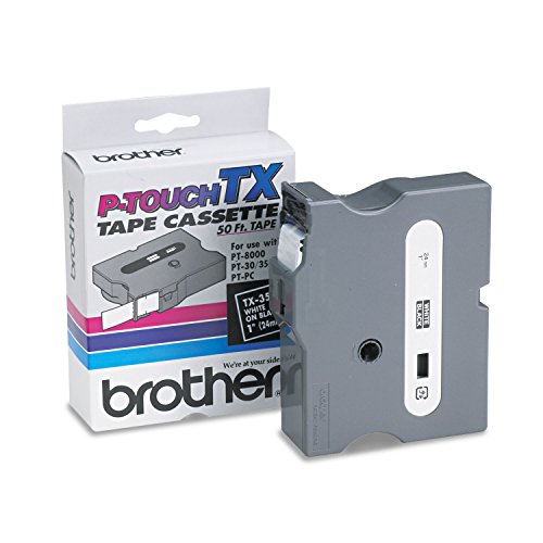 TX-3551 Brother TX Tape P-touch Band Weiß auf Schwarz von Brother
