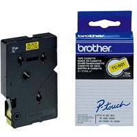 brother Schriftband TC-601 TC601, 12 mm schwarz auf gelb von Brother