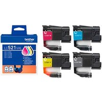 brother LC-521VAL schwarz, cyan, magenta, gelb Druckerpatronen, 4er-Set brother LC-521VAL schwarz, cyan, magenta, gelb Druckerpatronen, 4er-Set von Brother