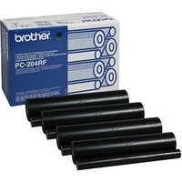 brother PC-204RF schwarz Thermo-Druckfolie, 4 Rollen von Brother