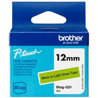 brother Schriftband Btag BTAGG31, 12 mm schwarz auf grün brother Schriftband Btag BTAGG31, 12 mm schwarz auf grün von Brother